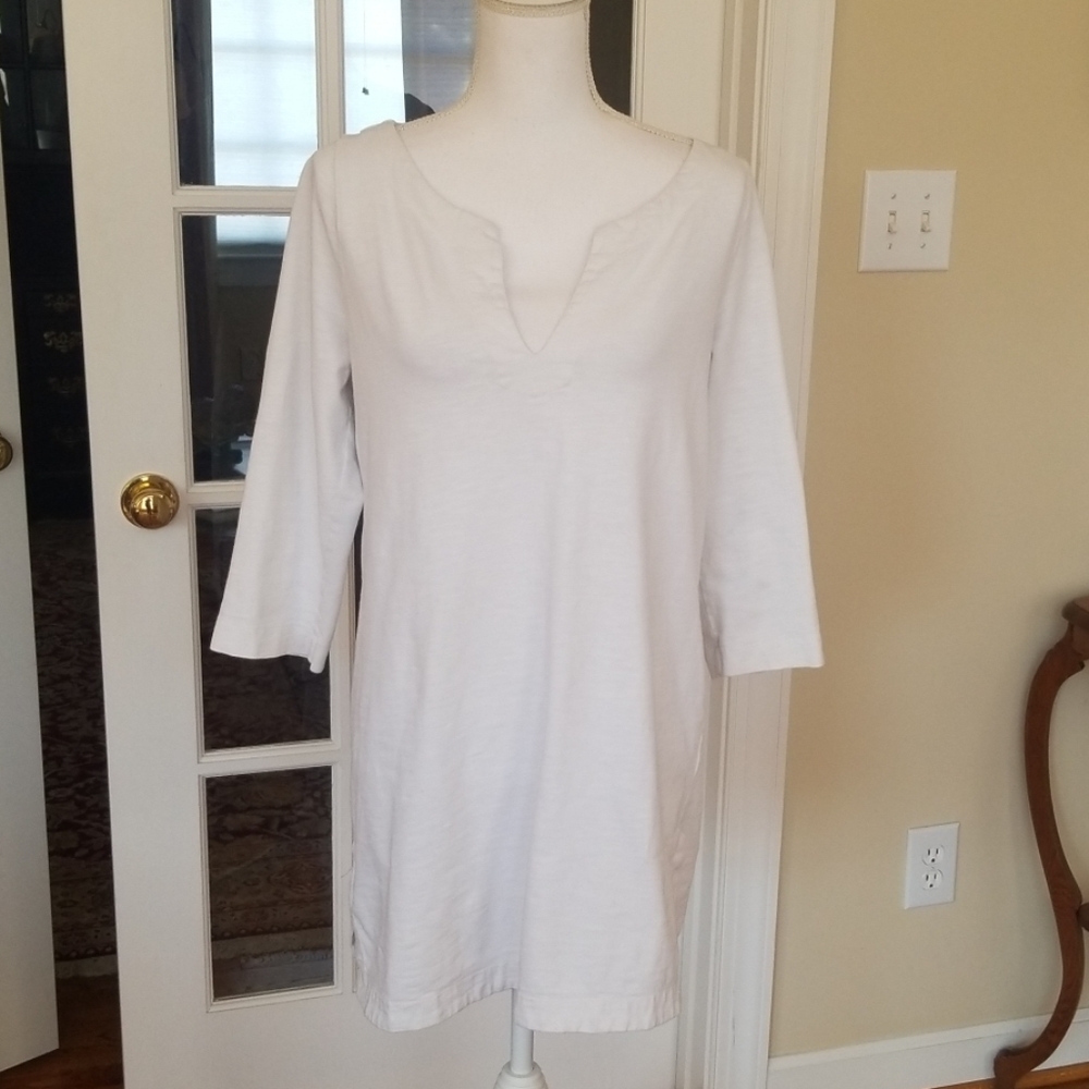 J.Crew white cotton tunic top M - Picture 1 of 5